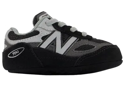 Pre-owned New Balance 990v6 Bungee (crib) Sneakers In Black/silver