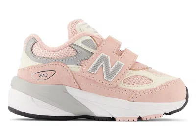 Pre-owned New Balance 990v6 Hook And Loop Sneakers In Pink Haze/white