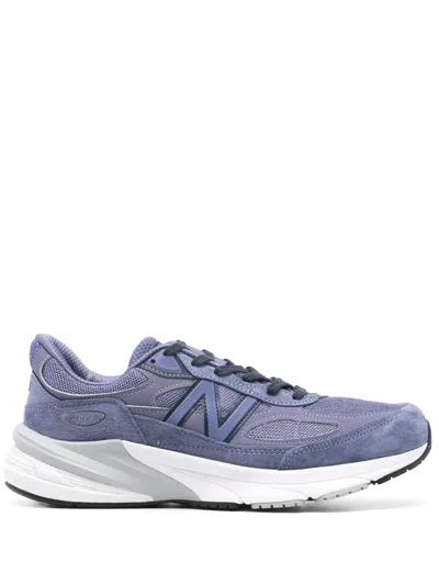 New Balance 990v6 Sneakers In Purple Suede And Mesh In Blue