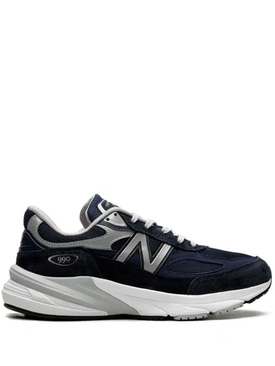 NEW BALANCE 990V6 "NAVY" LEATHER SNEAKERS