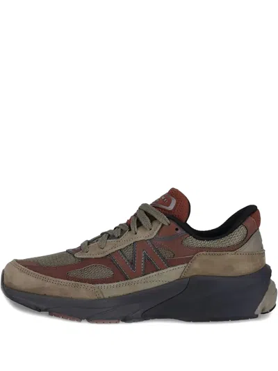 New Balance 990v6 Panelled Sneakers In Brown