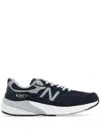 New Balance Printed Suede Mesh Sneakers With Cushioned Sole In Blue