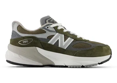 Pre-owned New Balance 990v6 Sneakers In Olive/grey