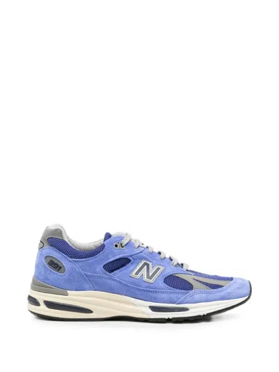 New Balance 991 Logo-detail Sneakers In Blue