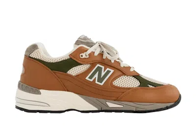 Pre-owned New Balance 991 Miuk Aime Leon Dore (women's) Sneakers In Tan/cream/green