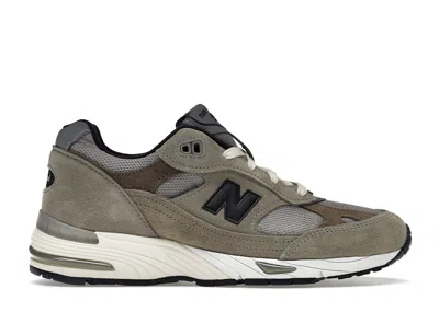 Pre-owned New Balance 991 Miuk Jjjjound Grey Olive (women's) Sneakers In Cobblestone/covert Green/black