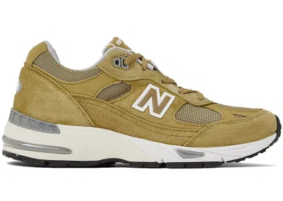 Pre-owned New Balance 991 Miuk (women's) Sneakers In Green Moss/cloud Cream/white