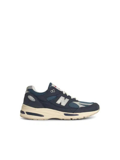 NEW BALANCE NEW BALANCE '991' NAVY SUEDE BLEND SNEAKERS