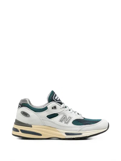 New Balance 991 Mesh Running Sneakers In White