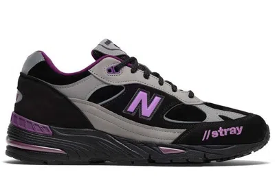 Pre-owned New Balance 991 Stray Rats (women's) Sneakers In Black/grey/pink
