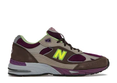 Pre-owned New Balance 991 Stray Rats (women's) Sneakers In Brown/purple/taupe