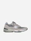 NEW BALANCE 991 SUEDE AND MESH SNEAKERS