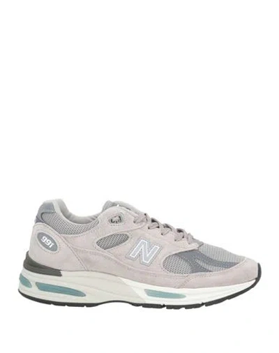 New Balance 991 Woman Sneakers Grey Size 7.5 Leather, Textile Fibers In Gray