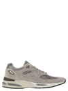 New Balance Grey Low Top Sneakers With Logo Detail In Suede And Tech Fabric Unisex
