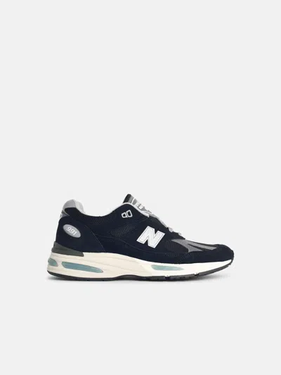New Balance '991v2' Black Fabric Blend Sneakers