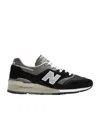 New Balance Suede Blend Sneakers Featuring Mesh Panels In Black/grey