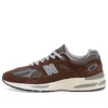 New Balance Uk 991v2 Sneakers With Suede And Mesh Panels In Brown