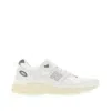 New Balance Sporty Pigskin And Mesh Sneakers With Cushioned Sole In White