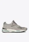 New Balance 991v2 Suede And Mesh Sneakers In Gray