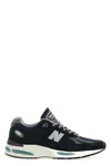 New Balance Black And Grey Suede-mesh Sneakers With Cushioned Sole