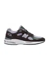New Balance Suede And Mesh Panel Sneakers In Black