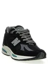 New Balance Mesh And Suede Sneakers With Reflective Accents In Black