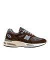 New Balance Uk 991v2 Sneakers With Suede And Mesh Panels In Brown