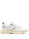 New Balance Sporty Pigskin And Mesh Sneakers With Cushioned Sole In Grey