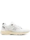 New Balance Sporty Pigskin And Mesh Sneakers With Cushioned Sole In Grey