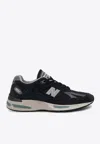New Balance Black And Grey Suede-mesh Sneakers With Cushioned Sole