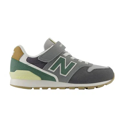 Pre-owned New Balance 996 Hook & Loop Little Kid Wide 'black Cement New Spruce' | Grey | Kid's Size 3 In Gray
