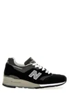 New Balance Suede Blend Sneakers Featuring Mesh Panels In Black