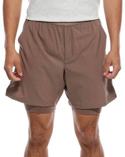 New Balance Ac Lined Short In Brown