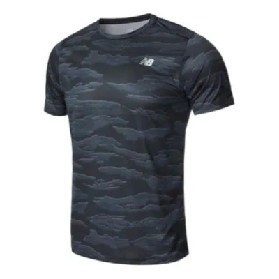 New Balance Accelerate Printed Ss T-shirt 'black Grey'