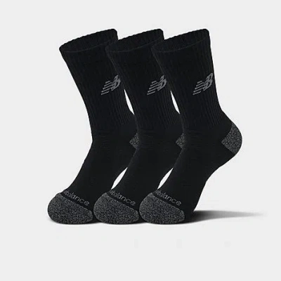 New Balance Active Crew Socks (3-pack) In Black