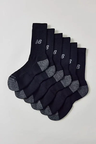 New Balance Active Crew Socks 3-pack In Black, Men's At Urban Outfitters