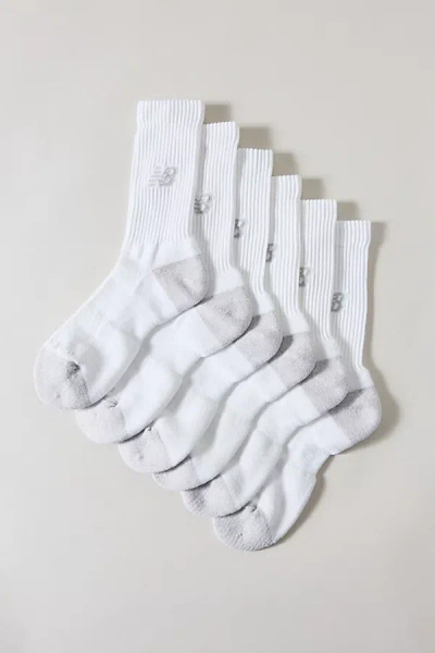 New Balance Active Crew Socks 3-pack In White, Women's At Urban Outfitters