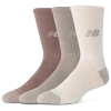 New Balance Active Cushion 3pk Crew Sock In Earth Shadow/linen/arid Stone