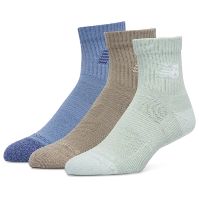 New Balance Active Cushion 3pk Quarter Sock In Multi