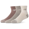 New Balance Active Cushion 3pk Quarter Sock In Arid Stone/linen/earth Shadow