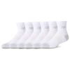 New Balance Active Cushion 6pk Quarter Sock White Size M In White