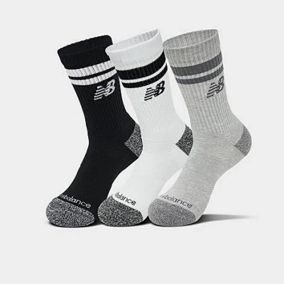 New Balance Active Lifestyle Striped Crew Socks (3-pack)