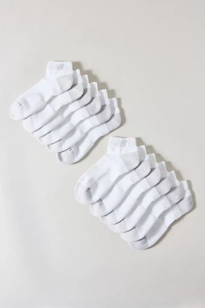New Balance Active Low Cut Socks 6-pack In White, Women's At Urban Outfitters