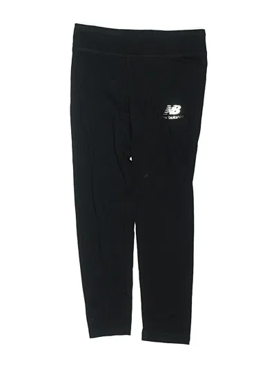 Pre-owned New Balance Kids' Active Pants In Black
