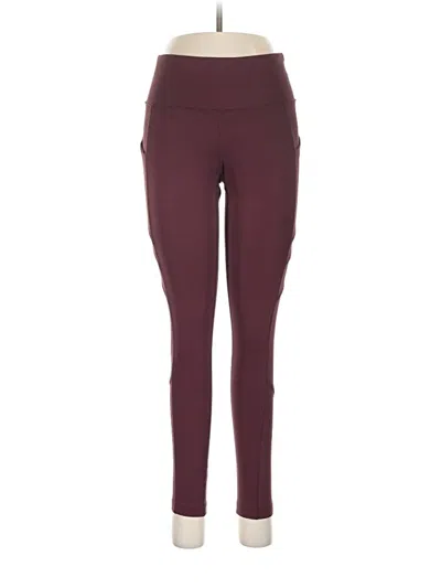 Pre-owned New Balance Active Pants In Burgundy