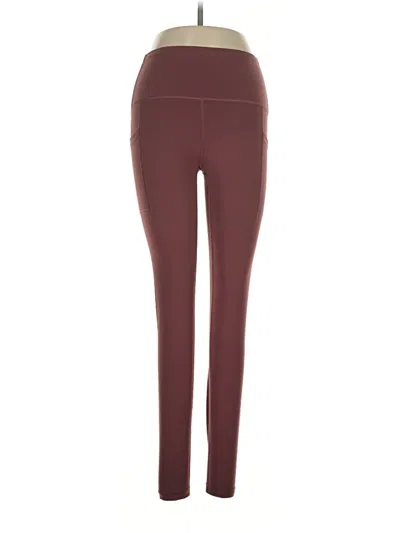 Pre-owned New Balance Active Pants In Burgundy