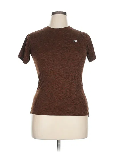 Pre-owned New Balance Active T-shirt In Brown