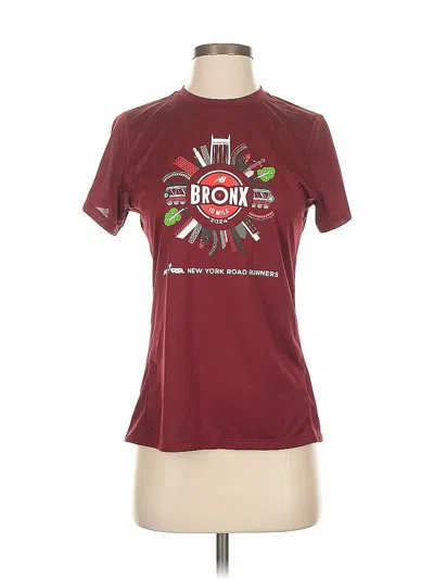 Pre-owned New Balance Active T-shirt In Burgundy