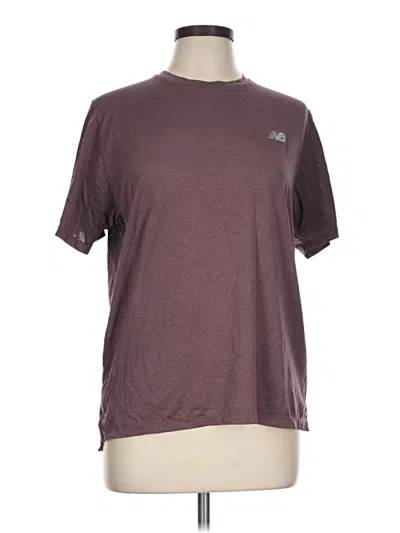 Pre-owned New Balance Active T-shirt In Burgundy