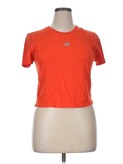 Pre-owned New Balance Active T-shirt In Orange